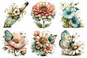 Summer Garden Watercolor Clipart, an Illustration by Daily.Designs (Thumbnail 3 of 7)