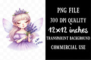 Watercolor Magical Garden Purple, an Illustration by Designking (Thumbnail 4 of 5)