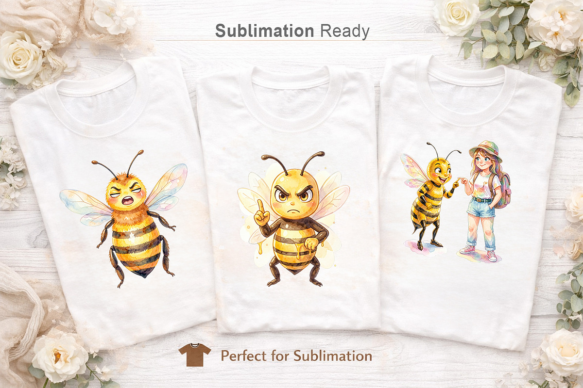 Sarcastic Summer Bee Sublimation, an Illustration by Artnoy (Photo 6 of 8)