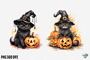Halloween Black Cat, an Illustration by Gemstone (Thumbnail 3 of 12)