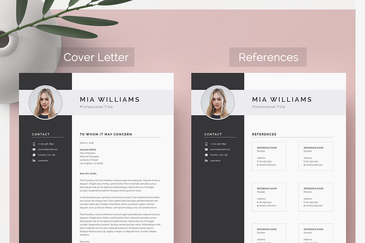 Word Resume & Cover Letter Template, a Resume Template by DemeDesign (Photo 4 of 8)