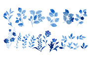 INDIGO Floral watercolor, a Decorative Illustration by MooBeer (Thumbnail 2 of 6)