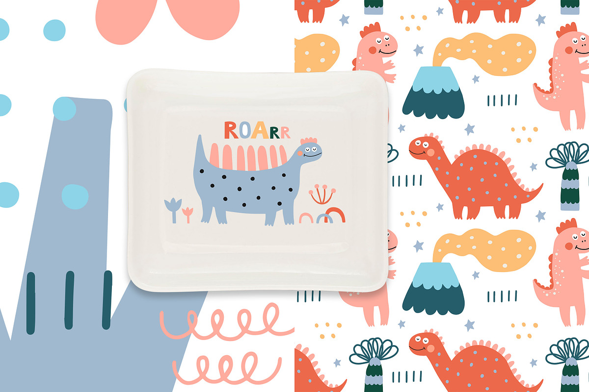 Cute Dinosaurs clipart set., an Animal Illustration by Kira Konoshenko (Photo 4 of 12)
