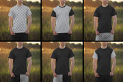 7 Mockups of Men's T-Shirt Outdoors, a Shirt Mockup by Grow Design Craft Studio (Thumbnail 5 of 6)