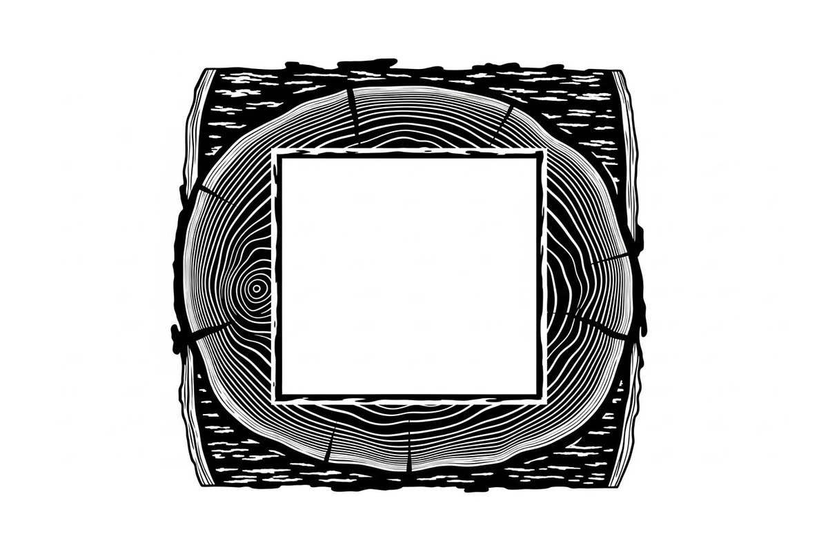 Rustic Wood Slice Frame Bundle, an Illustration by yasushie (Photo 12 of 31)