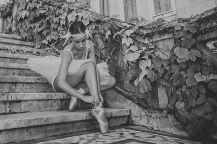 Ballerina dancer containing adjusting, ballerina, and portrait