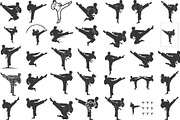 Dynamic martial arts kick silhouette, an Illustration by Amazin_art (Thumbnail 1 of 36)
