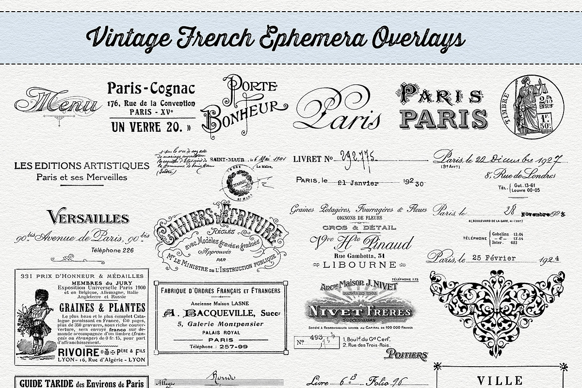 Essential Vintage French Graphics, a Graphic by French Kiss Collections (Photo 6 of 30)