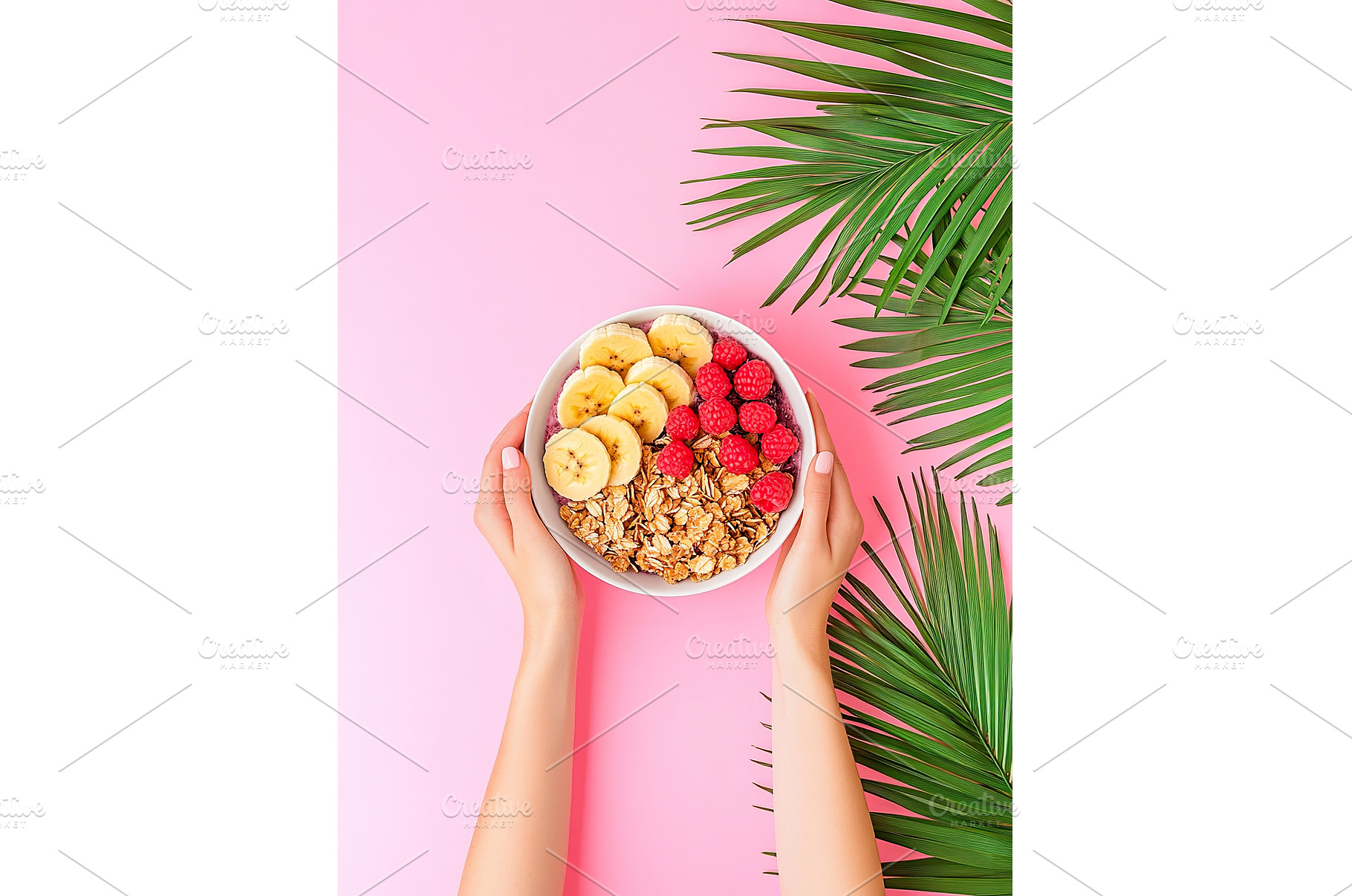 Healthy breakfast bowl with oats, a Food & Drink Photo by Lermont51