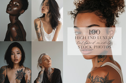 100 High End Tattooed Models Photos