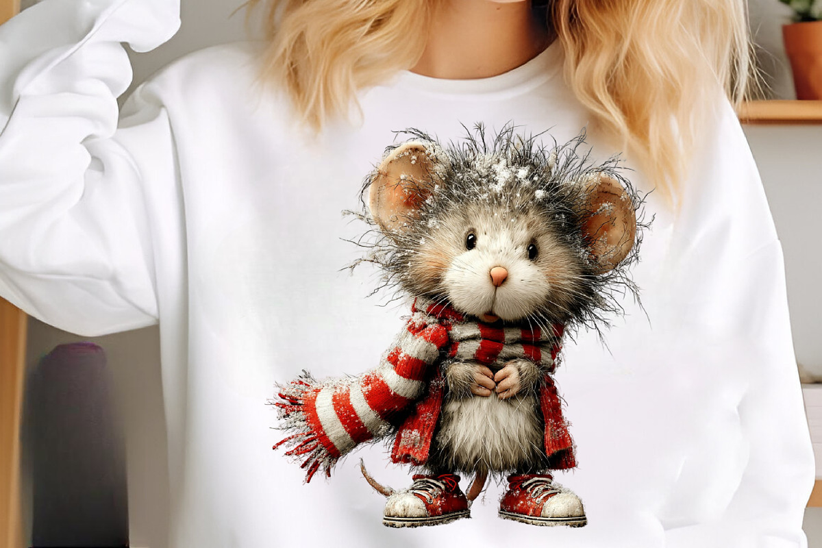 Whimsical Mouse Christmas Clipart, an Illustration by SinaCreation (Photo 9 of 11)