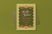 Floral Birthday Invitation, an Invitation Template by graphicook (Thumbnail 3 of 3)