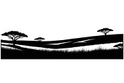 Abstract Savanna Scenery Silhouette, a Graphic by Artivon (Thumbnail 2 of 13)