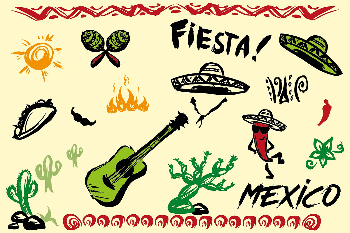 Mexico hand drawn elements, a Food Illustration by naum_studio (Photo 2 of 2)