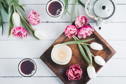 Tea and Flowers