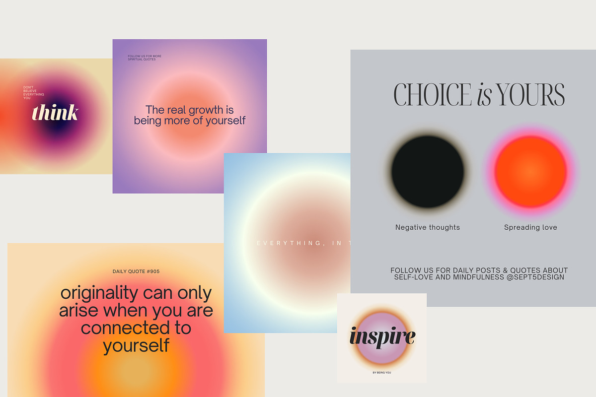 Canva Instagram Gradient Quotes + PS, a Social Media Template by September 5th (Photo 13 of 19)