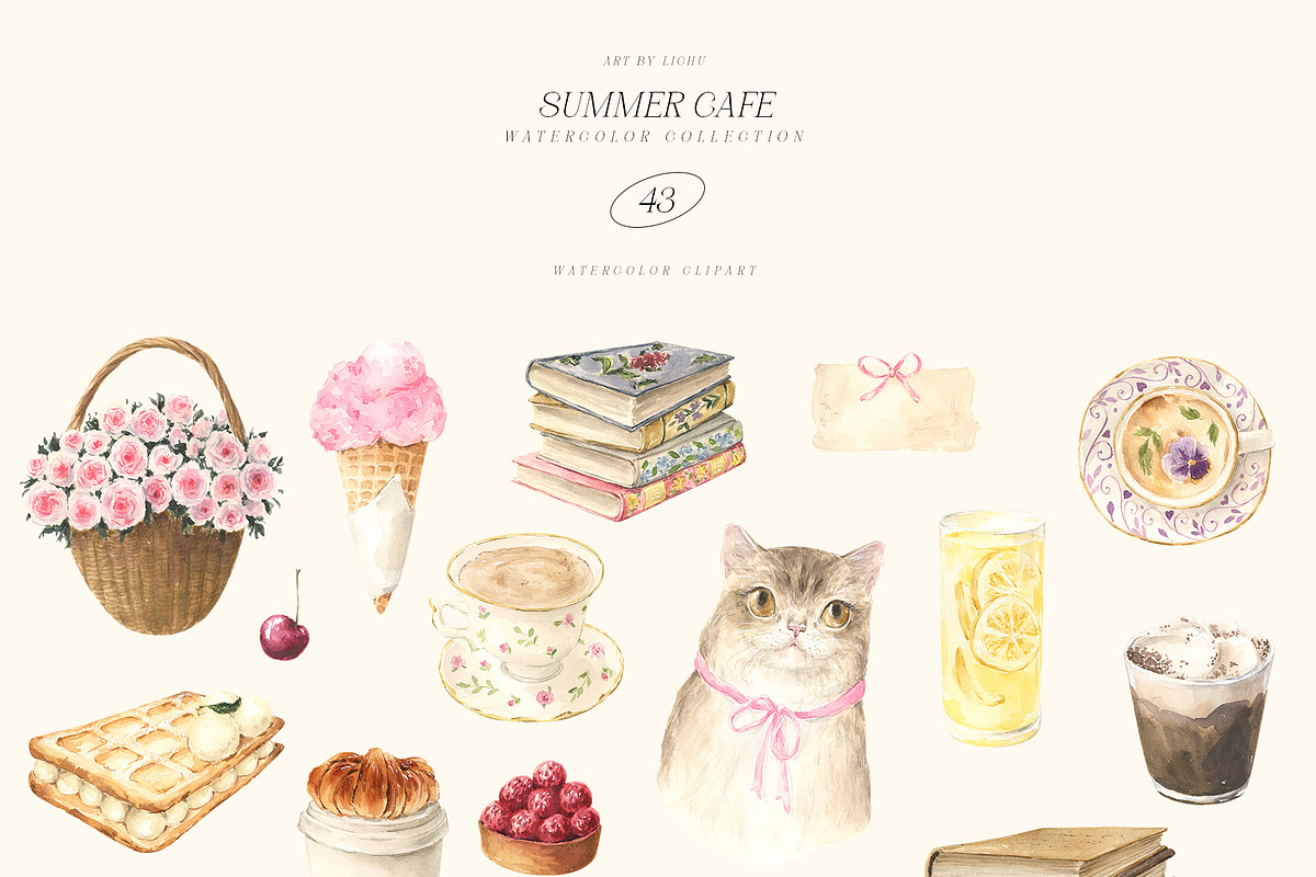 SUMMER CAFE, a Seasonal Illustration by LiChu Art (Photo 7 of 8)