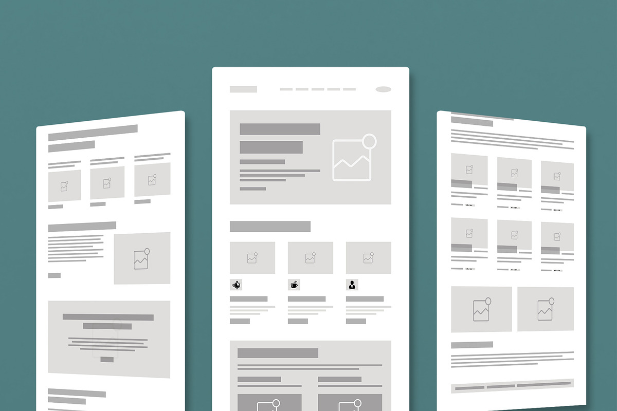 Sport Wireframe Landing Layout, a Wireframe Template by MightyDesign (Photo 1 of 6)