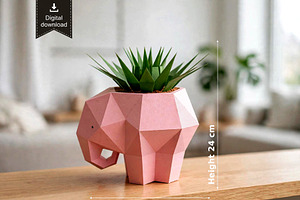 Elephant planter - 3d papercraft