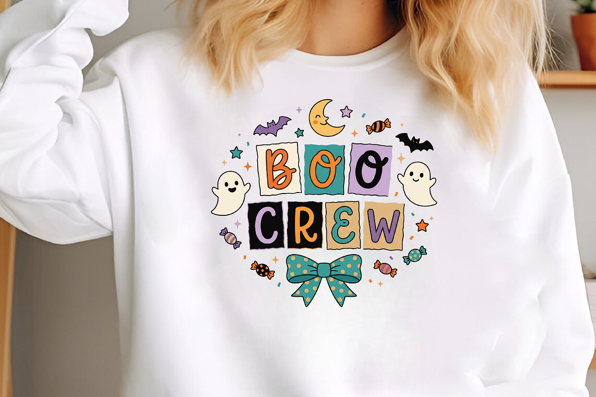 Boo Crew Halloween Sublimation PNG, a Seasonal Illustration by CraftArtStudio (Photo 3 of 4)
