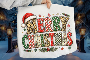 Leopard Merry Christmas PNG, a Seasonal Illustration by Canvas Craft