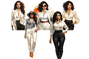 Chic Lady Boss Cliparts, a Person Illustration by Mash Mash Stickers (Thumbnail 4 of 9)