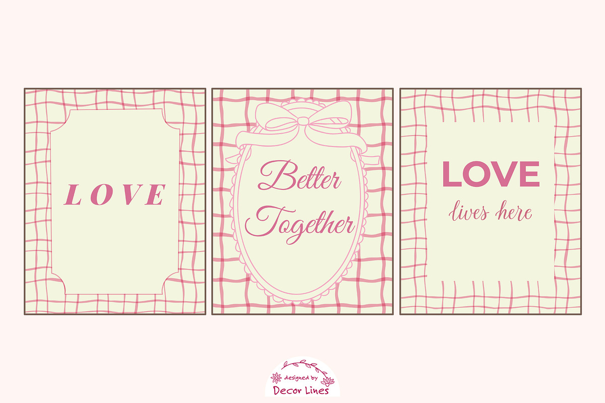 Love Wall Art Printable Set, a Decorative Illustration by Decor Lines (Photo 4 of 10)