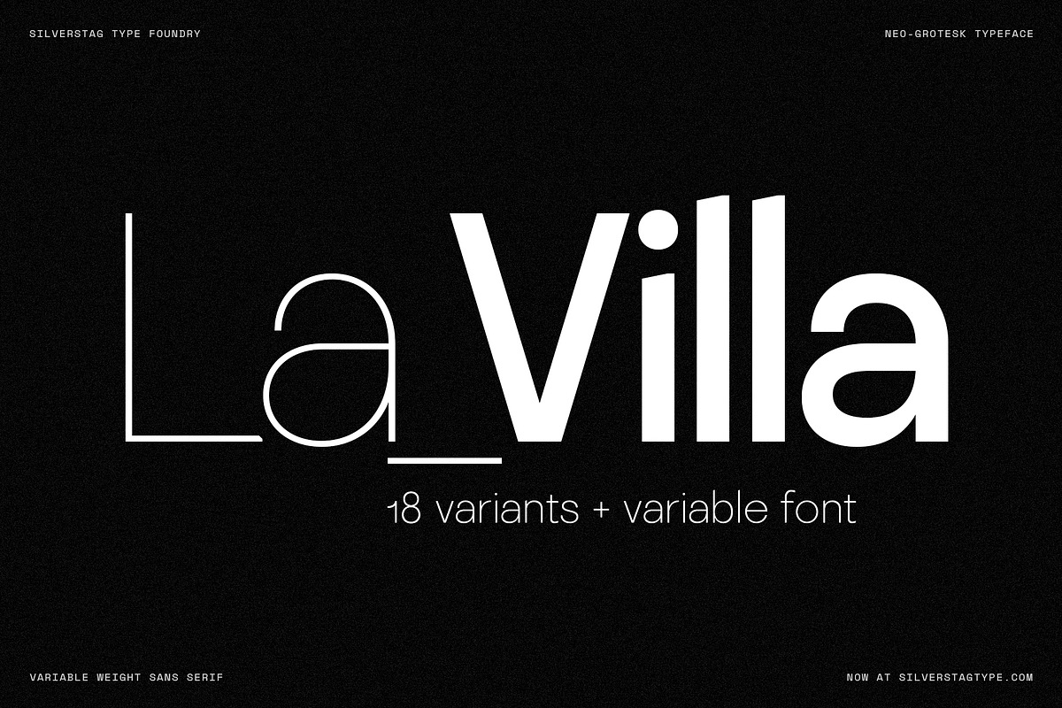 SLTF La Villa - Neo-Grotesk Typeface, a Sans Serif Font by SilverStag Type Foundry (Photo 1 of 20)
