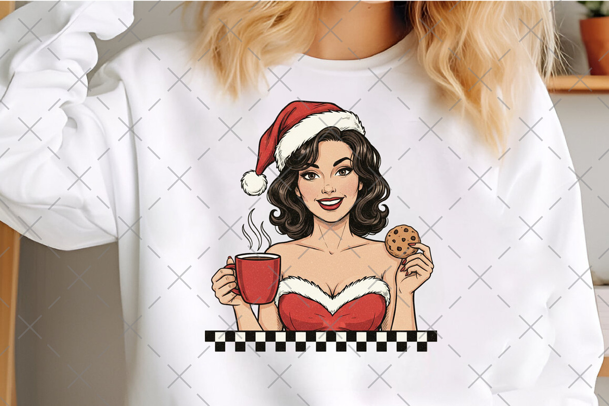 Retro Girl Christmas Coffee Club PNG, an Illustration by Craft Nest (Photo 6 of 6)