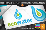 Aquatic Drop Eco Water Logo Template, a Branding & Logo Template by joyologo (Thumbnail 1 of 3)