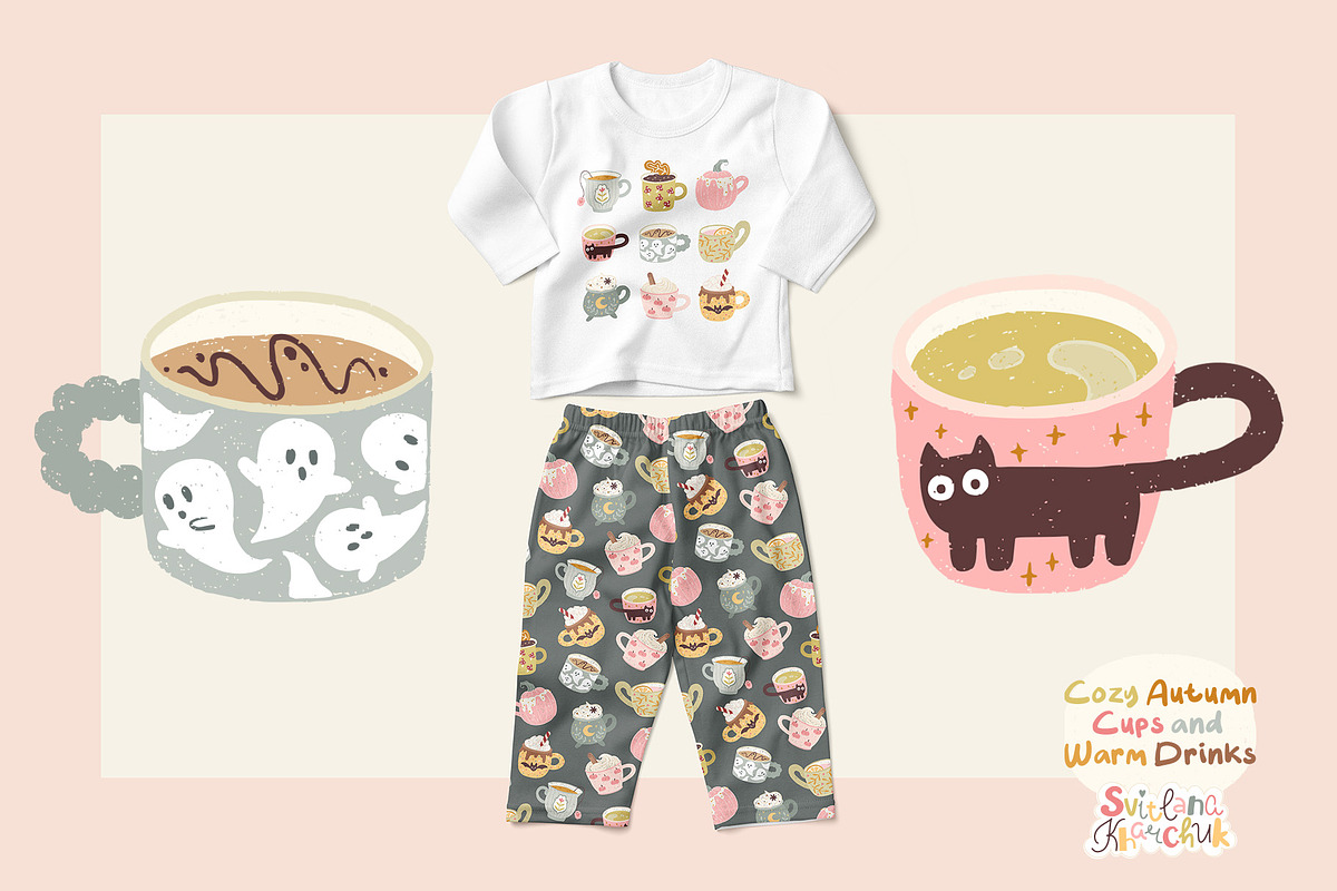 Cozy Autumn Cups and Warm Drinks, a Seasonal Illustration by Svitlana Kharchuk (Photo 10 of 13)