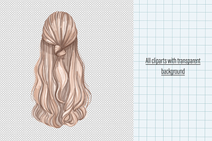 Hair Clipart PNG Digital Download