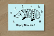 Christmas doodle set, an Animal Illustration by alexmakarova (Thumbnail 9 of 11)