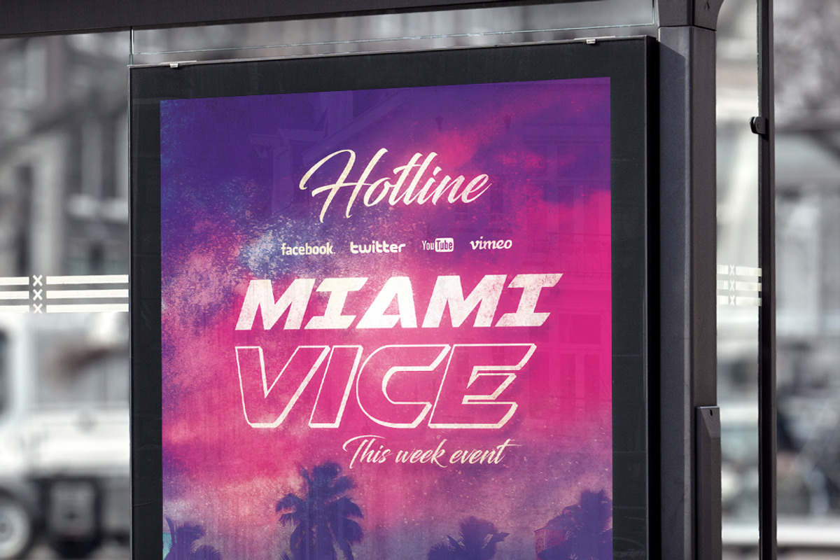 Miami Vice - Flyer / Poster, a Flyer Template by VectorMedia (Photo 7 of 8)