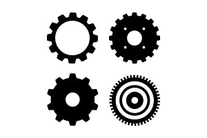 Vector collection of gear icons, an Object Illustration by Elen_Art