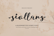 Siollars | Handwritten Script Font, a Script Font by Denustudios (Thumbnail 1 of 12)