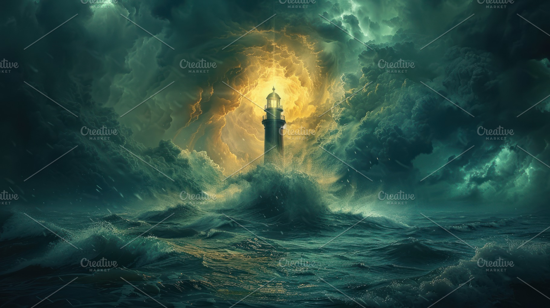 lighthouse in a storm, a Photo by Pictures for you!!!!!!!!!