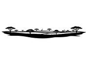 Abstract Savanna Scenery Silhouette, a Graphic by Designer_Momina (Thumbnail 11 of 13)