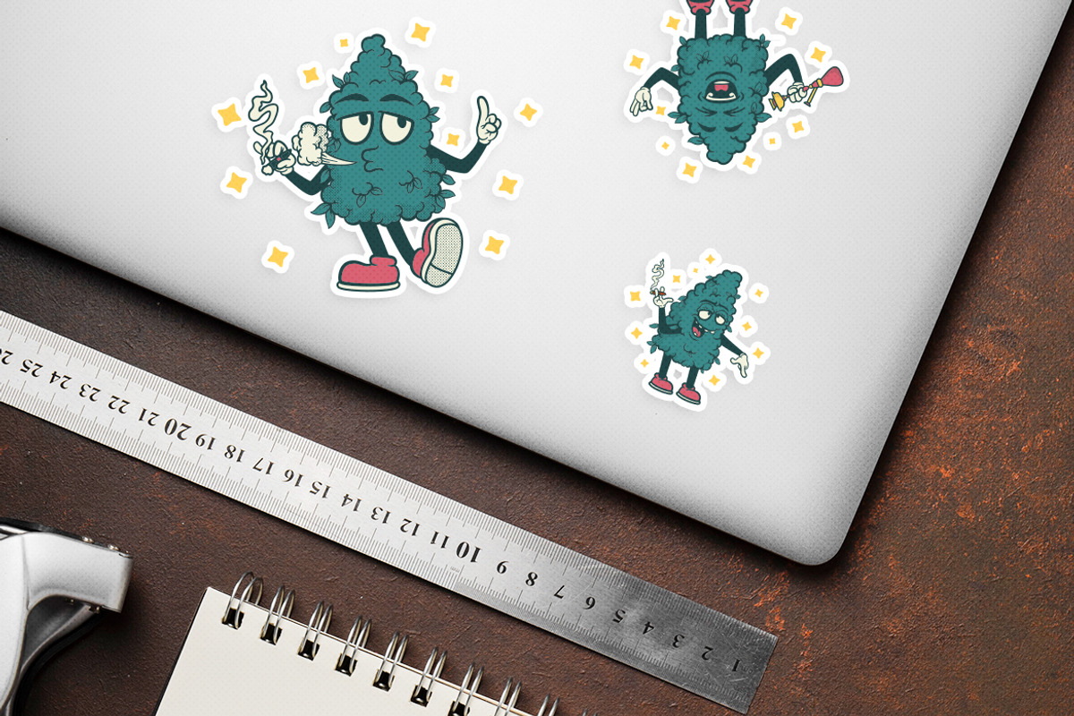 Retro Cannabis Illustration, an Object Illustration by Decoconio Design (Photo 6 of 7)