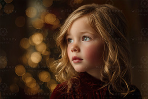 Christmas Lights Digital Backdrop, a Layer Style Add-On by Wild Honey Design Co.