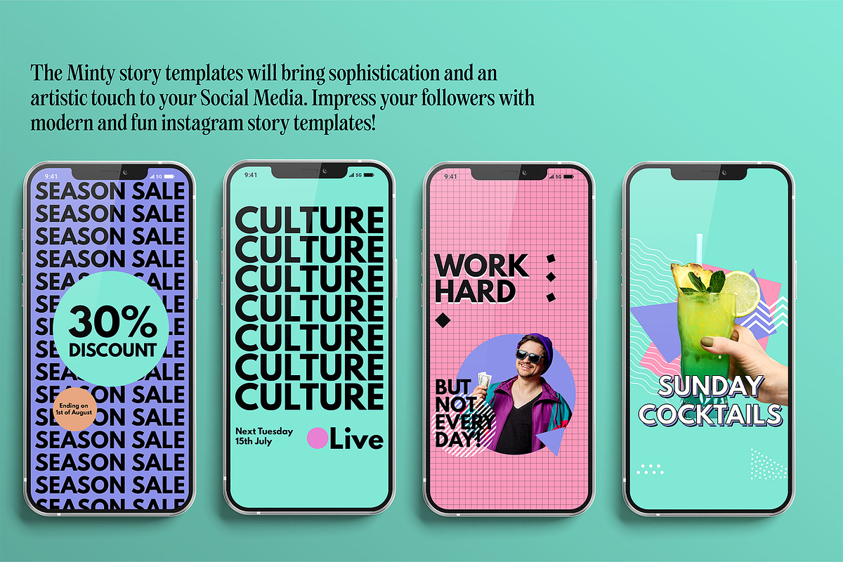 Minty Social Media Templates, a Social Media Template by MindMuse (Photo 5 of 9)