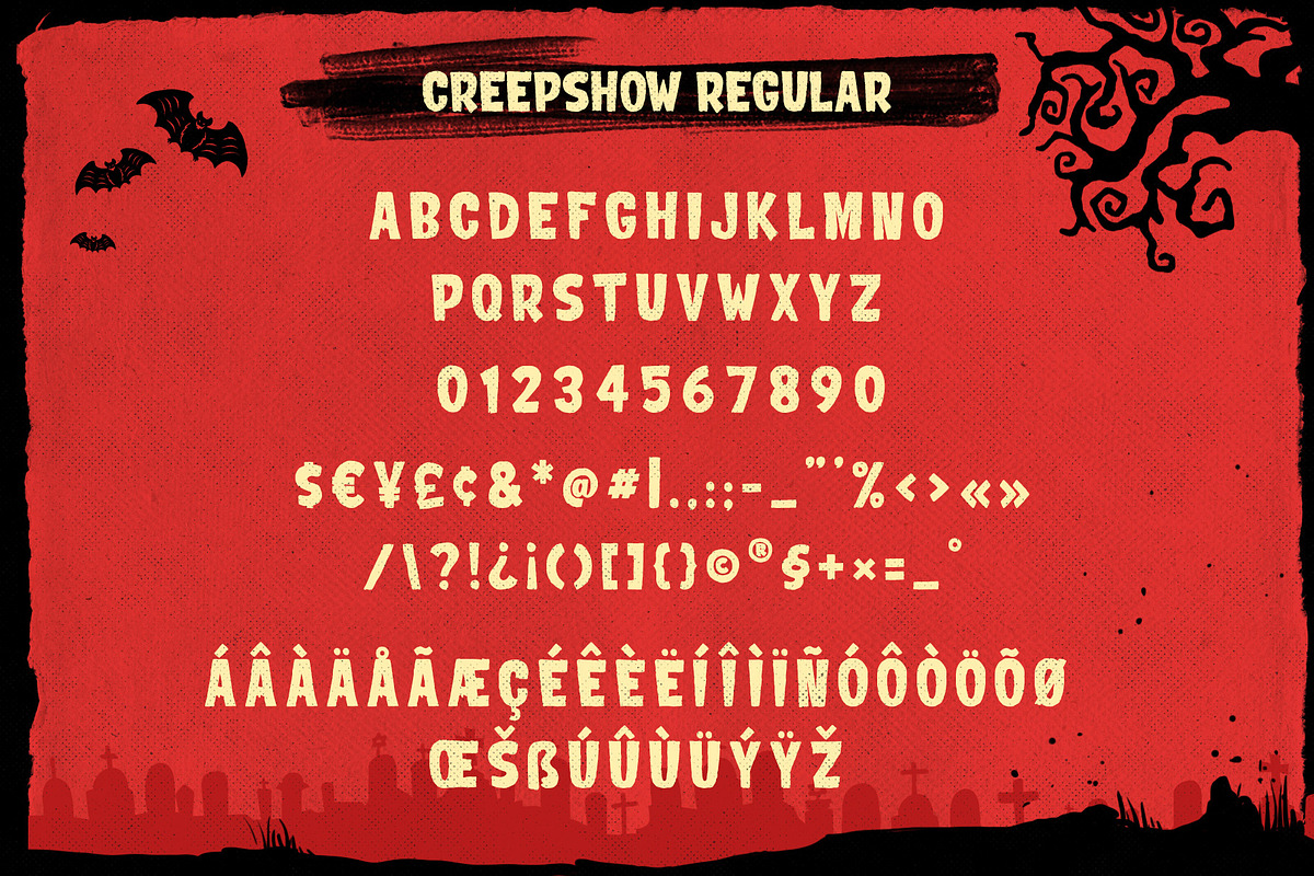 CREEPSHOWHalloween font preview 2