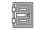 Door Line Icon, an Outline Icon by Pexelpy (Thumbnail 1 of 2)