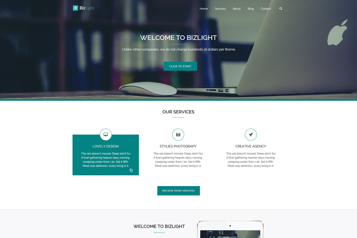 Bizlight - A Business PSD Template, a Websites & App Template by eVision Themes (Photo 2 of 7)
