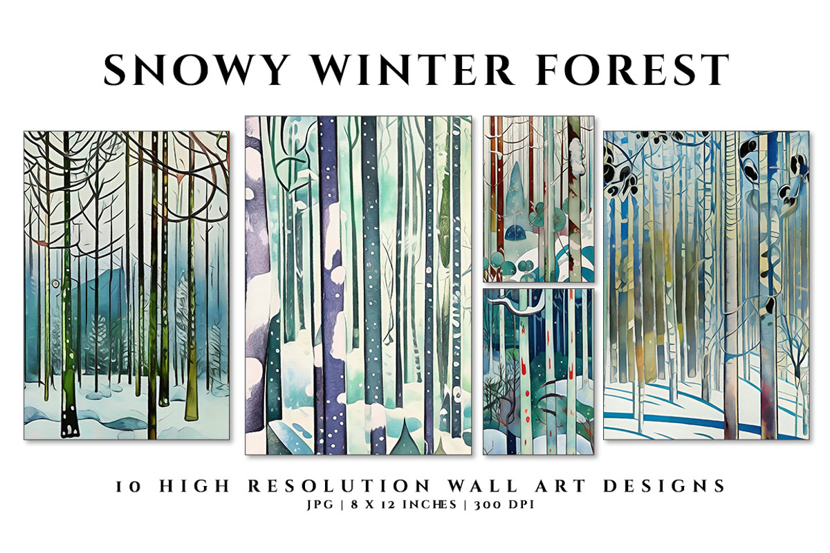 Snowy Winter Forest, an Illustration by Digital Art Creations (Photo 1 of 4)