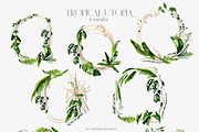 Tropical Greenery Watercolor Clipart, an Illustration by whiteheartdesign (Thumbnail 7 of 22)