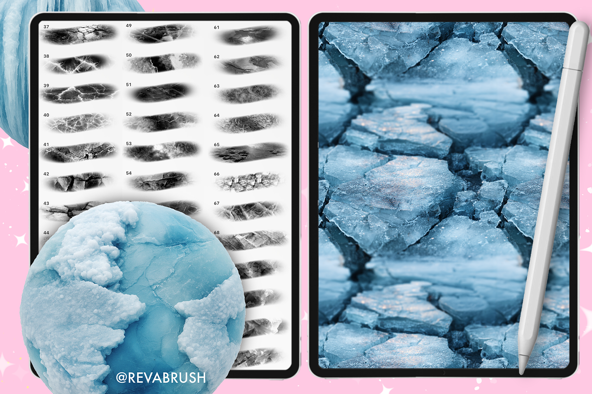 Procreate Ice & Snow texture brushes, a Brush Add-On by Revabrush (Photo 8 of 9)
