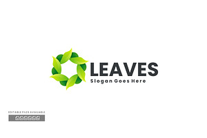 Leaves Gradient Colorful Logo, a Branding & Logo Template by ivan_artnivora
