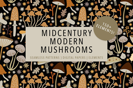 Mid Century Modern Mushrooms