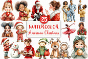African American Christmas Clipart, an Illustration by Craft Nest (Thumbnail 1 of 6)